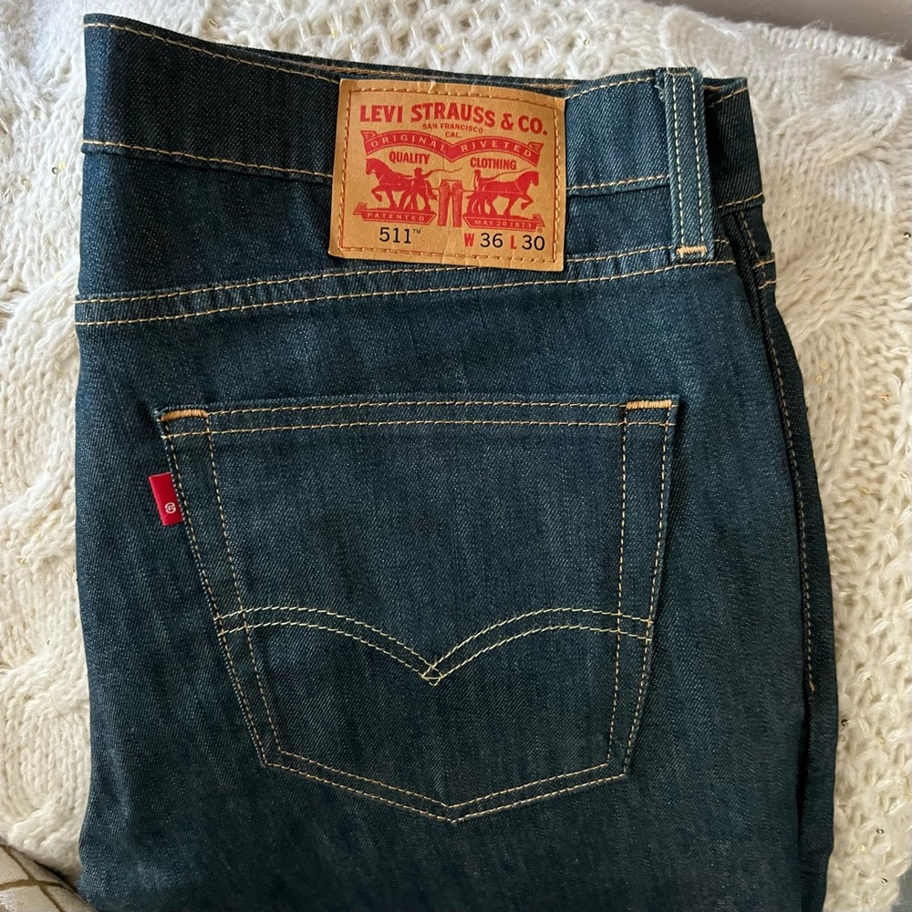 NWOT Mens LEVI’S 511 Slim Fit JEANS 36 x 30 - Picture 3 of 14